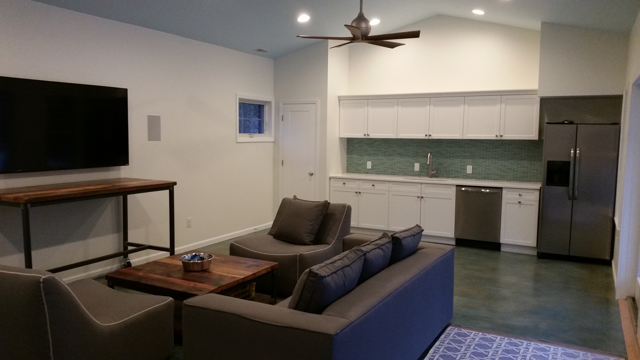 Pool house interior