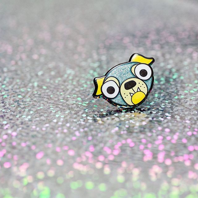 Happy National Dog Day! Celebrate with one of our dog pins, including this glittery pup ✨