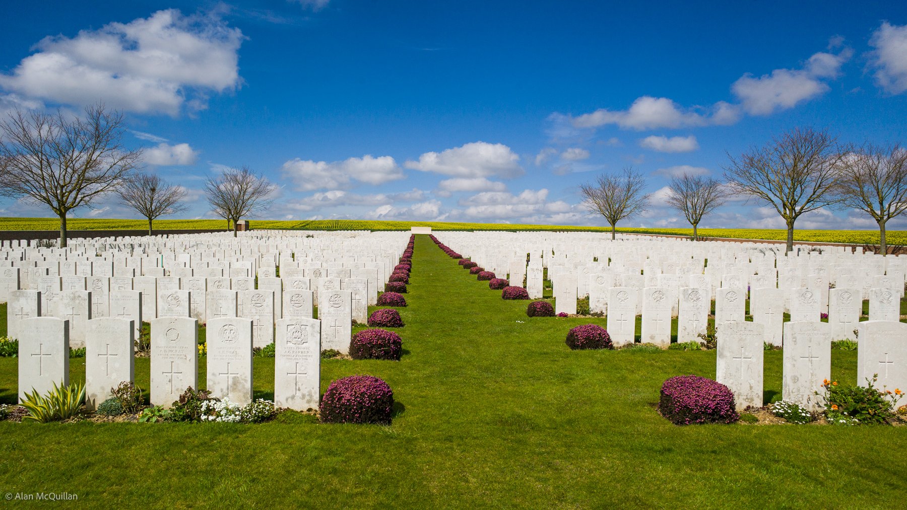 Ovillers-la-Boisselle cemetary, Somme WW1 battlefield, France
