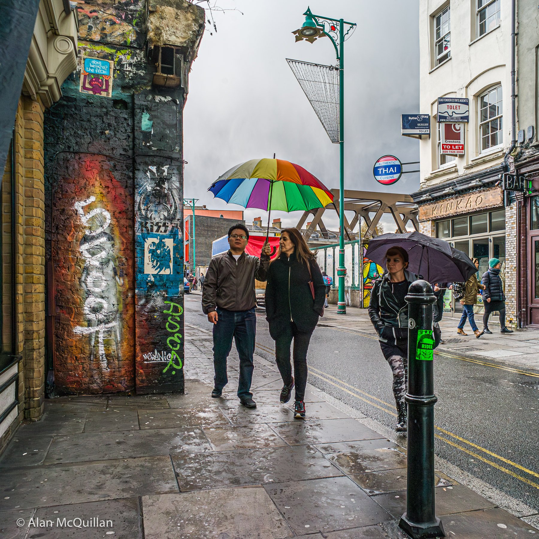 Raining, Brick Lane, London, 2016