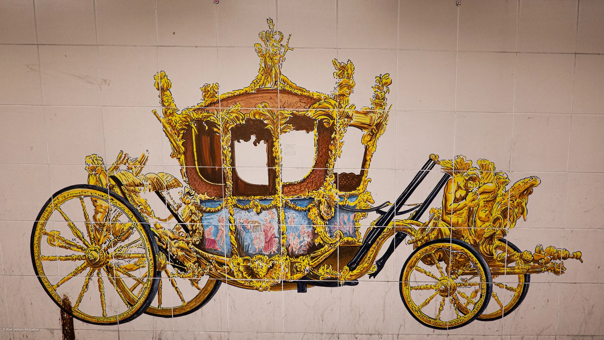 Preparation for coronation, London, 2023
