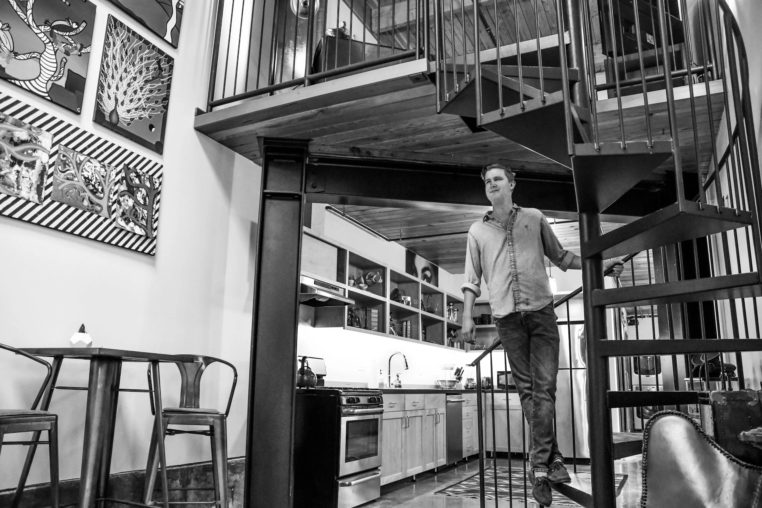 Liam Cuzner | Tenant at the 2/3rds Project . He streams a radio station from his loft - Check out Missing House !