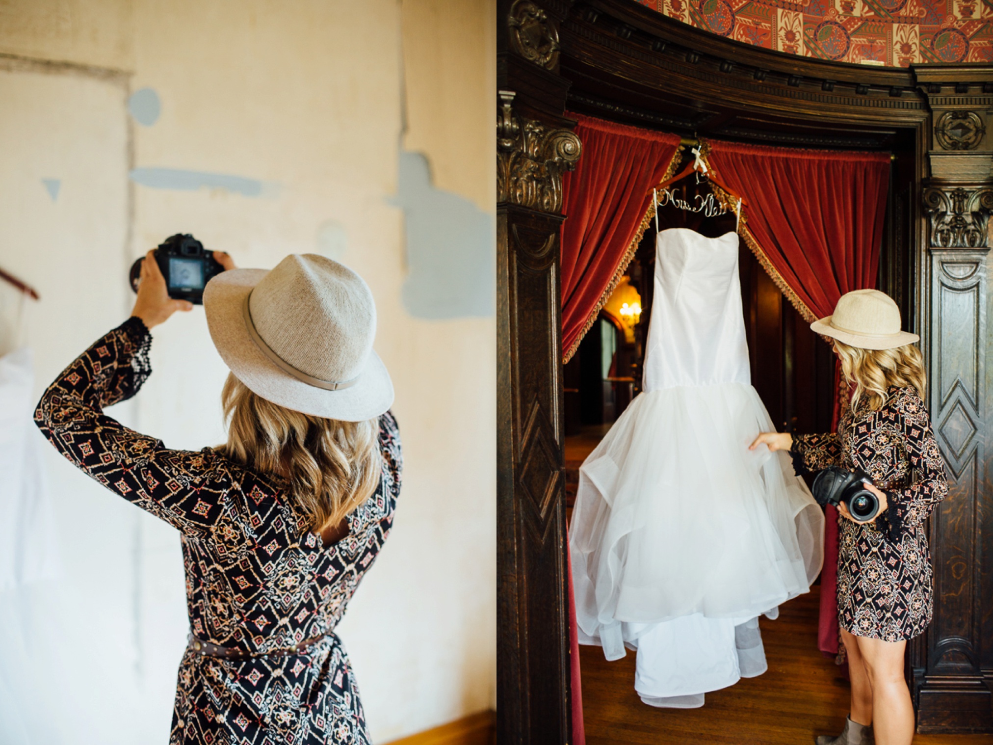 Every wedding we photograph the bride's lovely dress.