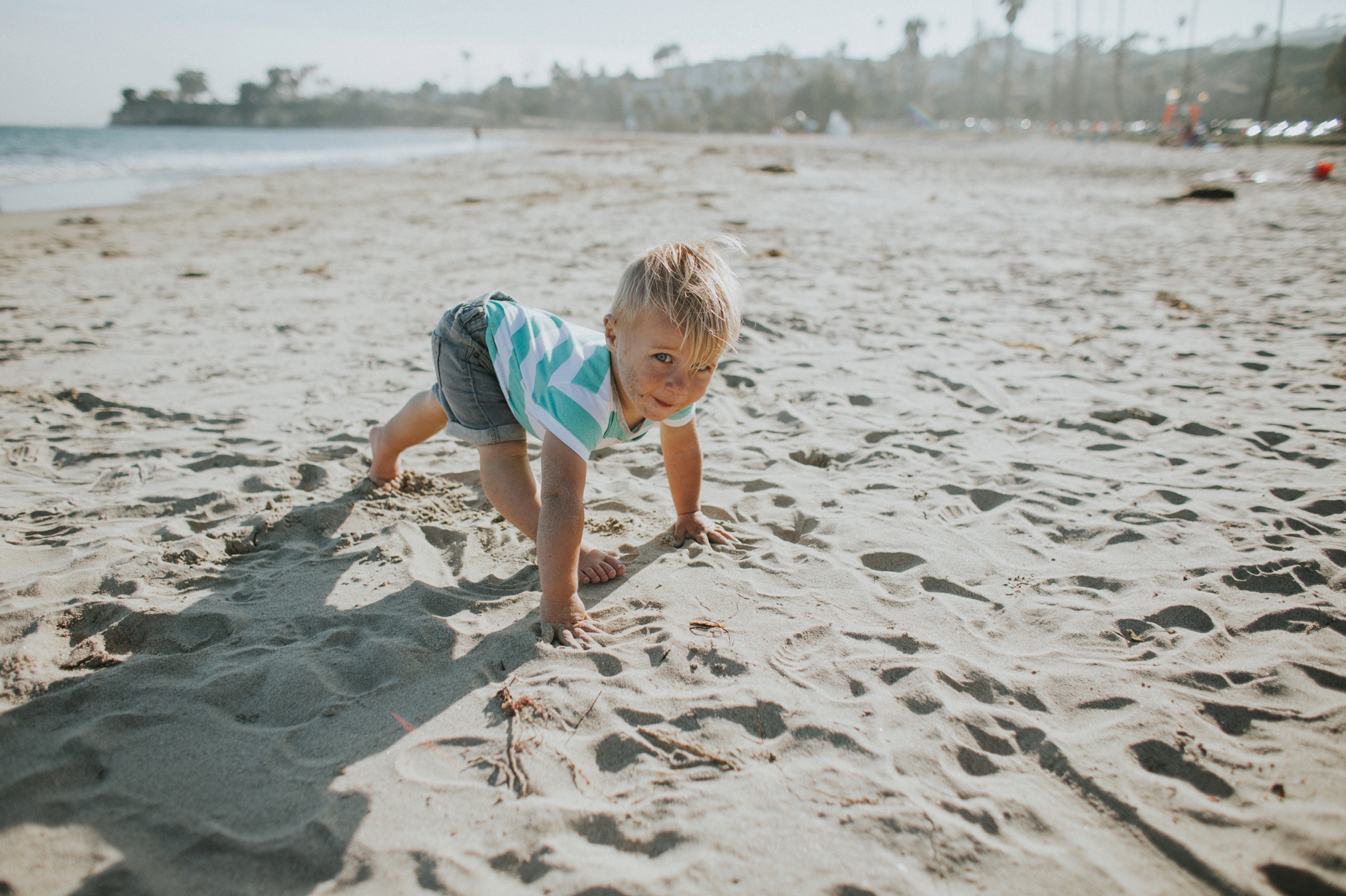 Cohen loved doing yoga on the beach.