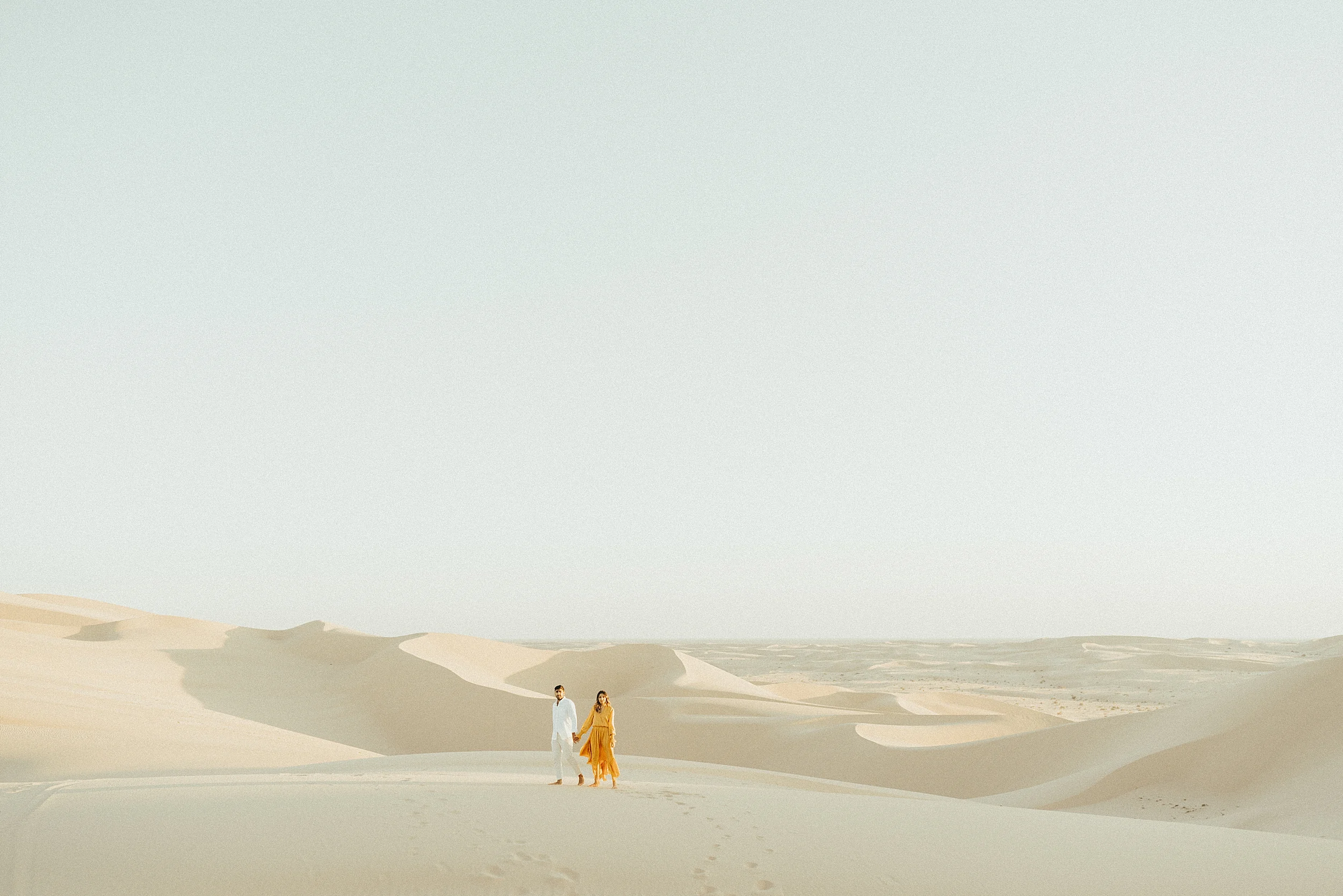 California Boho Sand Dunes Engagement Photography