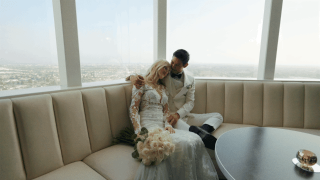 A Wedding Day High Above the City