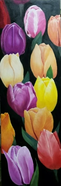 Eleven Tulips 8 x 24 sold