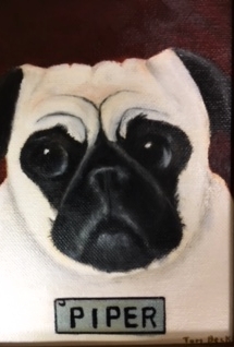   Neighbor's Pug 12 x 14 Sold  