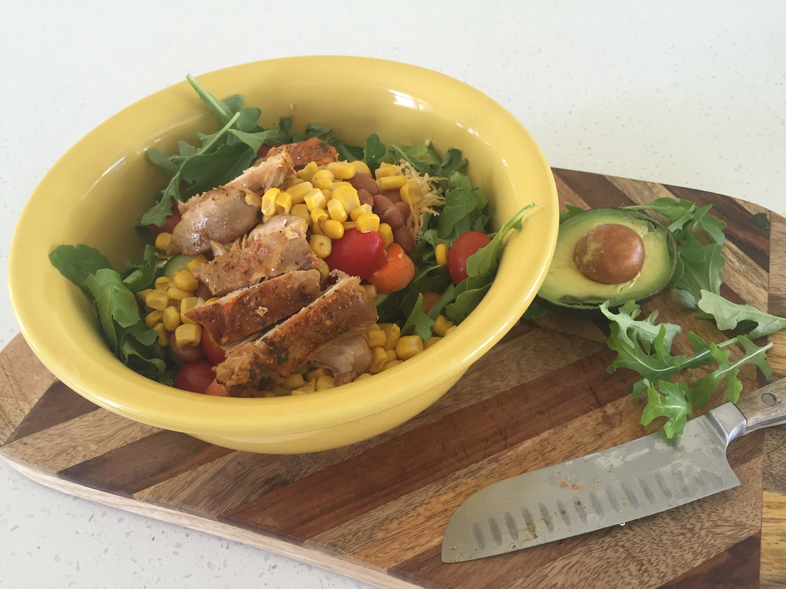 BBQ Chicken with Mexican style salad