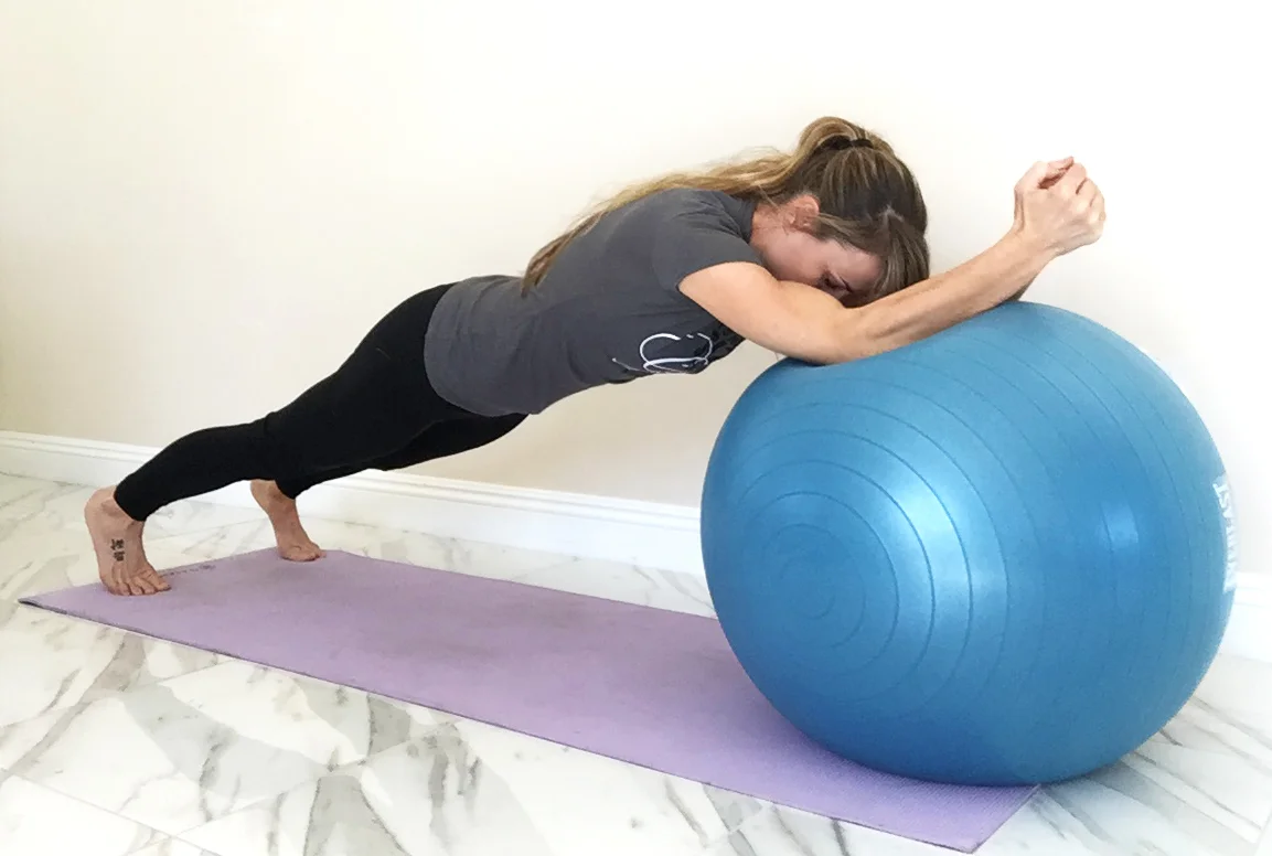 Working with a Swiss balls helps to build stability through the core
