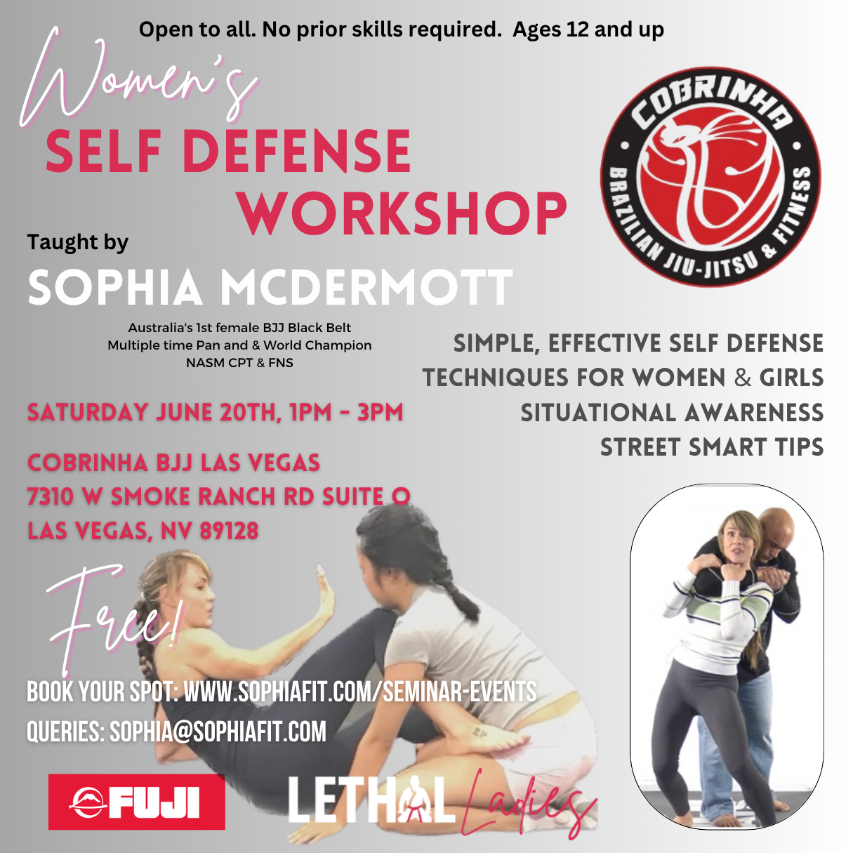 Womens Self Defense workshop, Cobrinha June 2026.png