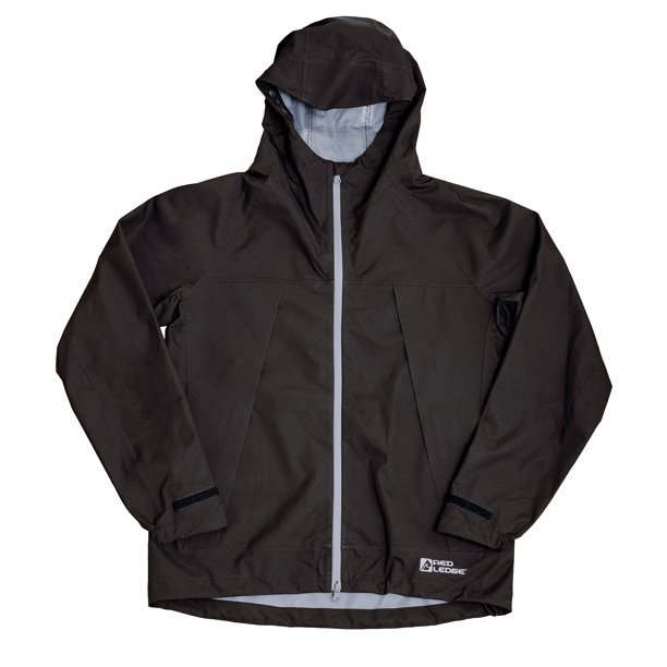 Men's Black Rebel Stretch Red Ledge Rain Jacket (Medium) — Les