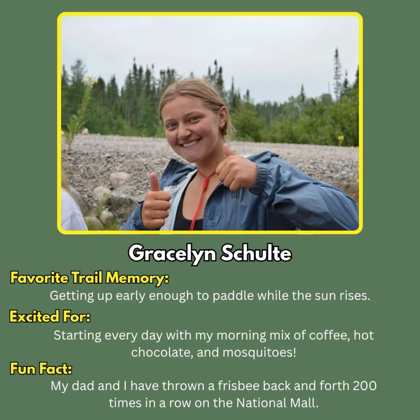 Meet your Guides!!

Up First... Gracelyn, Megan and Owen ❤️