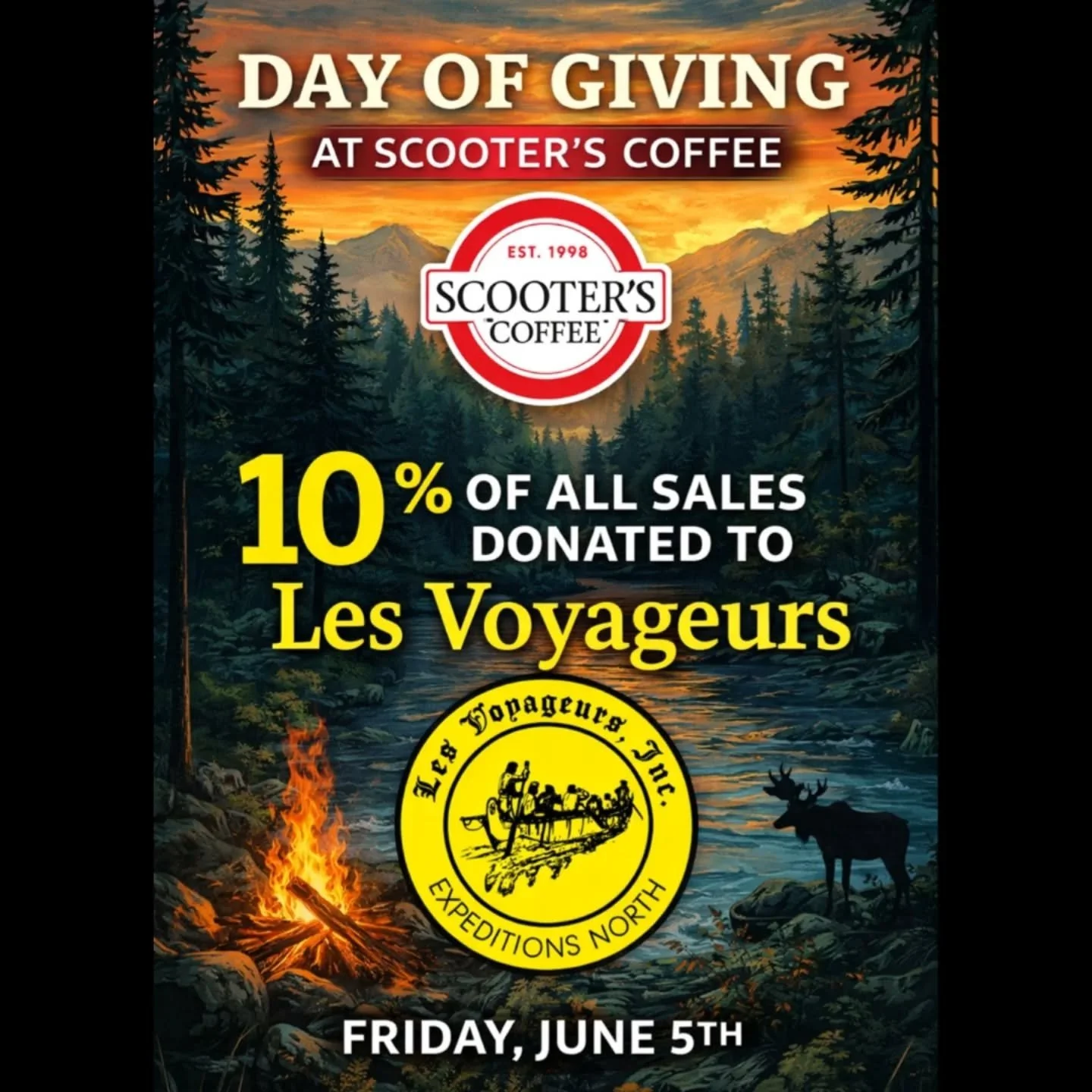Grab a coffee tomorrow and support LVI‼️

Applies to all Saint Cloud area locations 🛶🌲