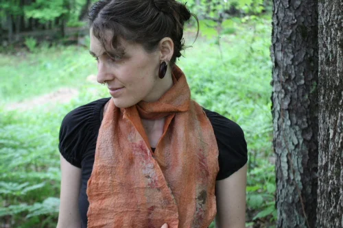 Beginning Wet Felting: Nuno Felted Scarf