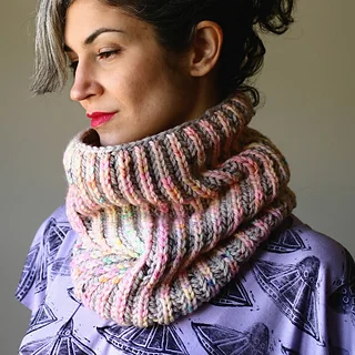 Beginner's Two Color Brioche Cowl-Class 1