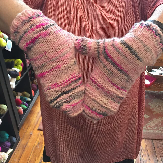 Thursday Night Knitters:  Fingerless Gloves or Mittens