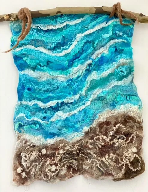 Introduction to wet felting- wall hanging