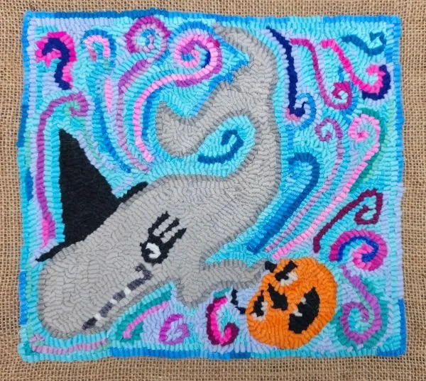 Learn to Rug Hook- Halloween Mobby Mug Rug
