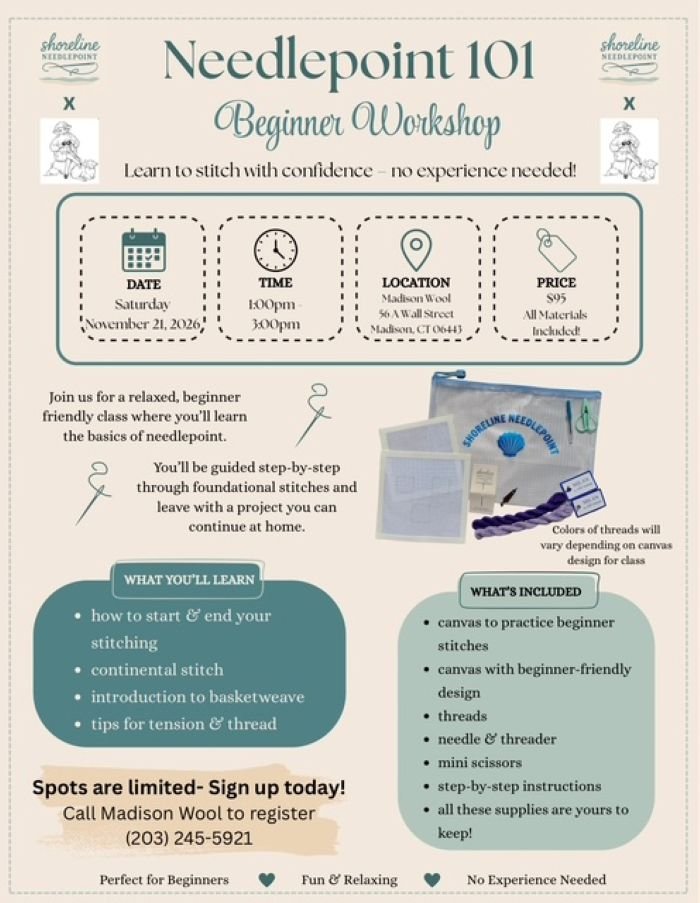 Needlepoint 101: Beginner's Workshop 