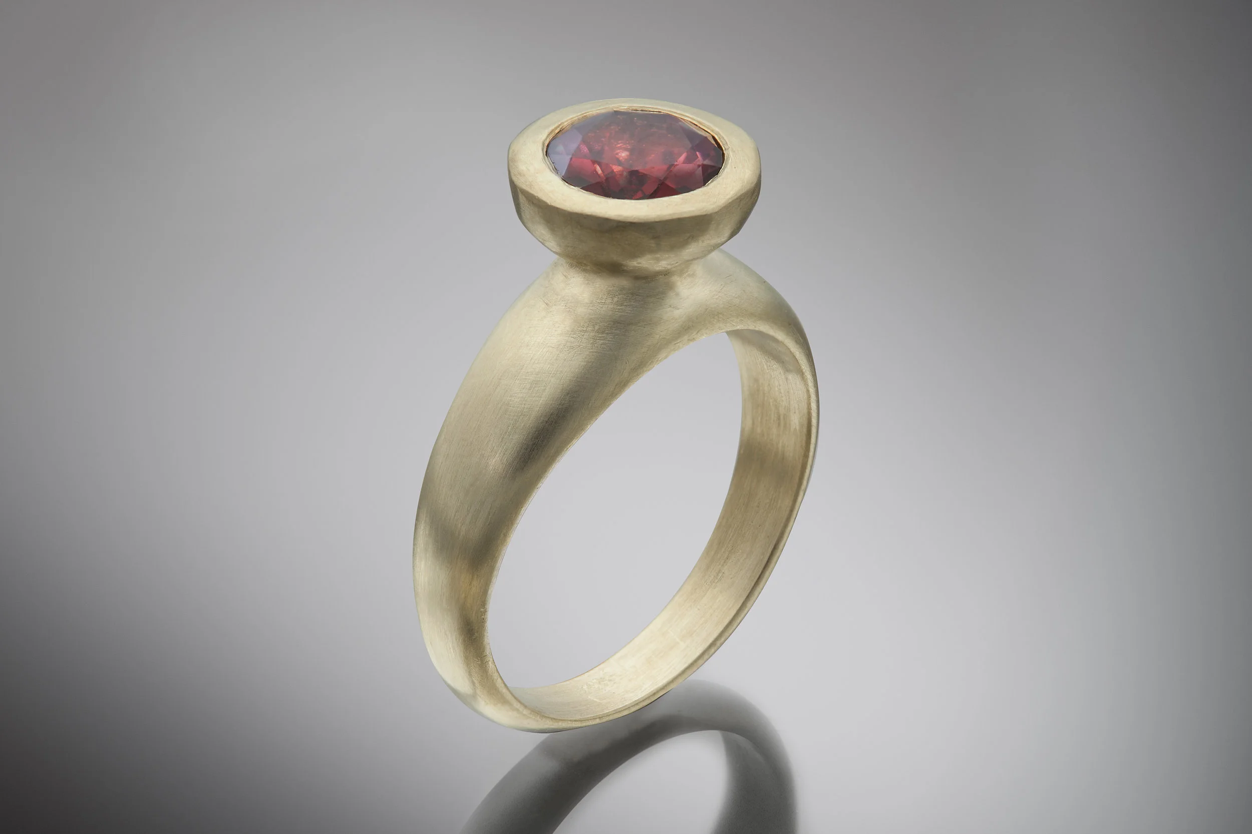 10K gold garnet ring - SOLD
