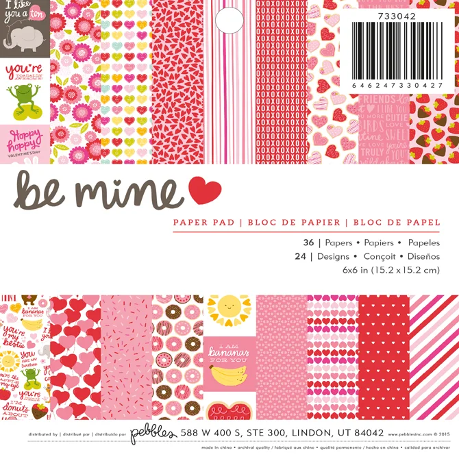 Pebbles 6x6 Paper Pad - Be Mine