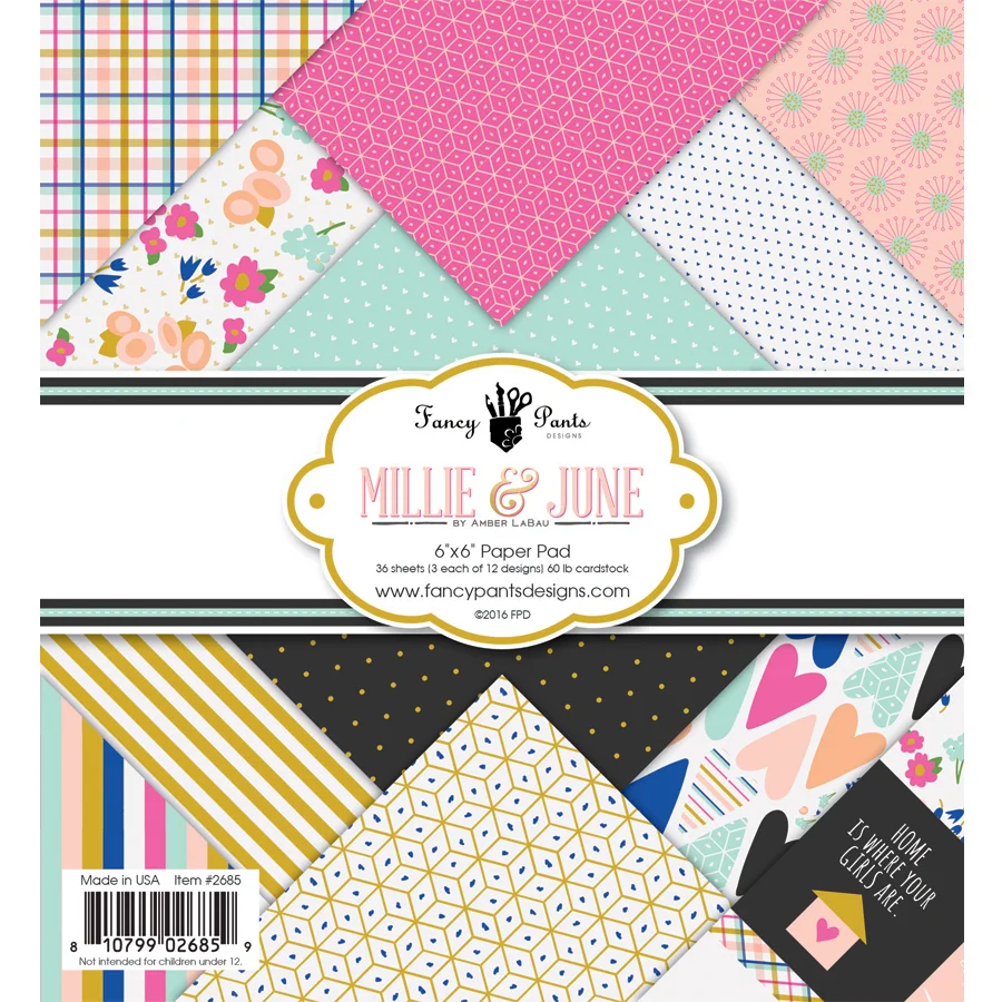 Fancy Pants Designs - 6 x 6 Paper Pad - Millie and June Collection