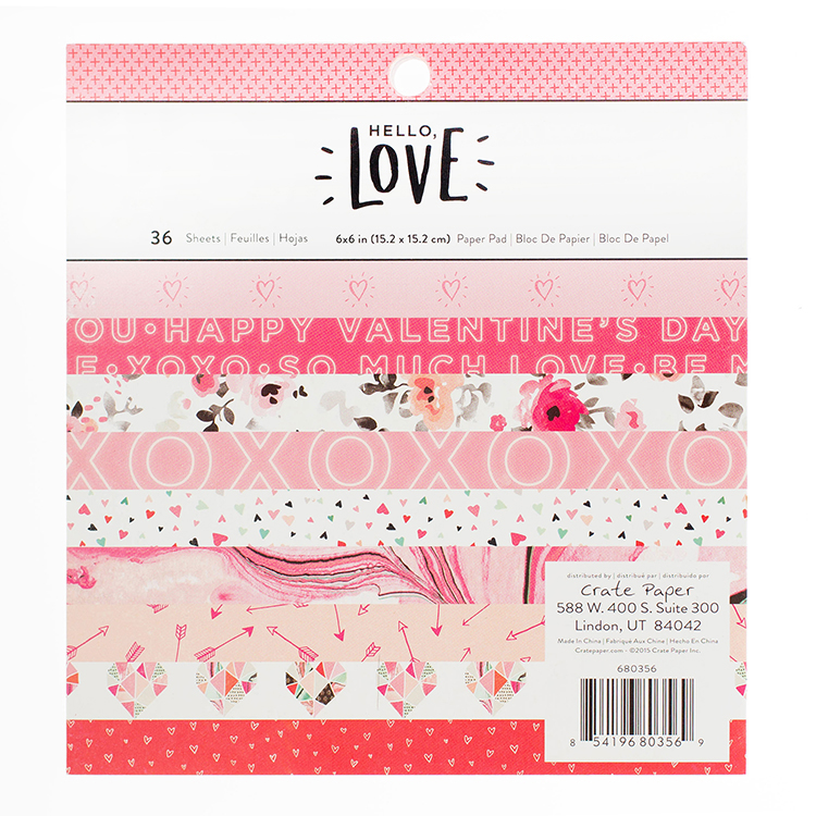 Crate Paper - 6 x 6 Paper Pad Hello Love Collection