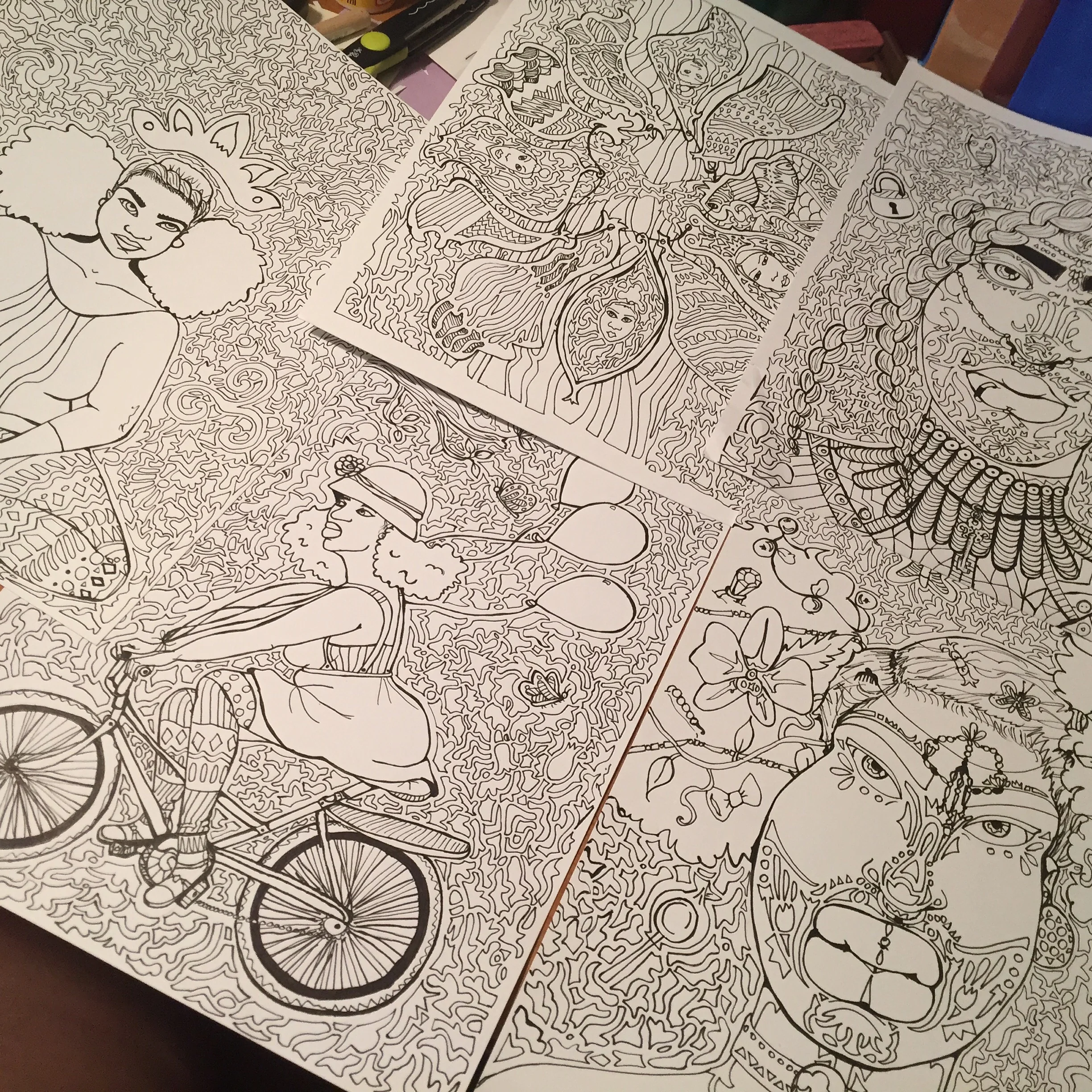 A glimpse at a few finished pages...