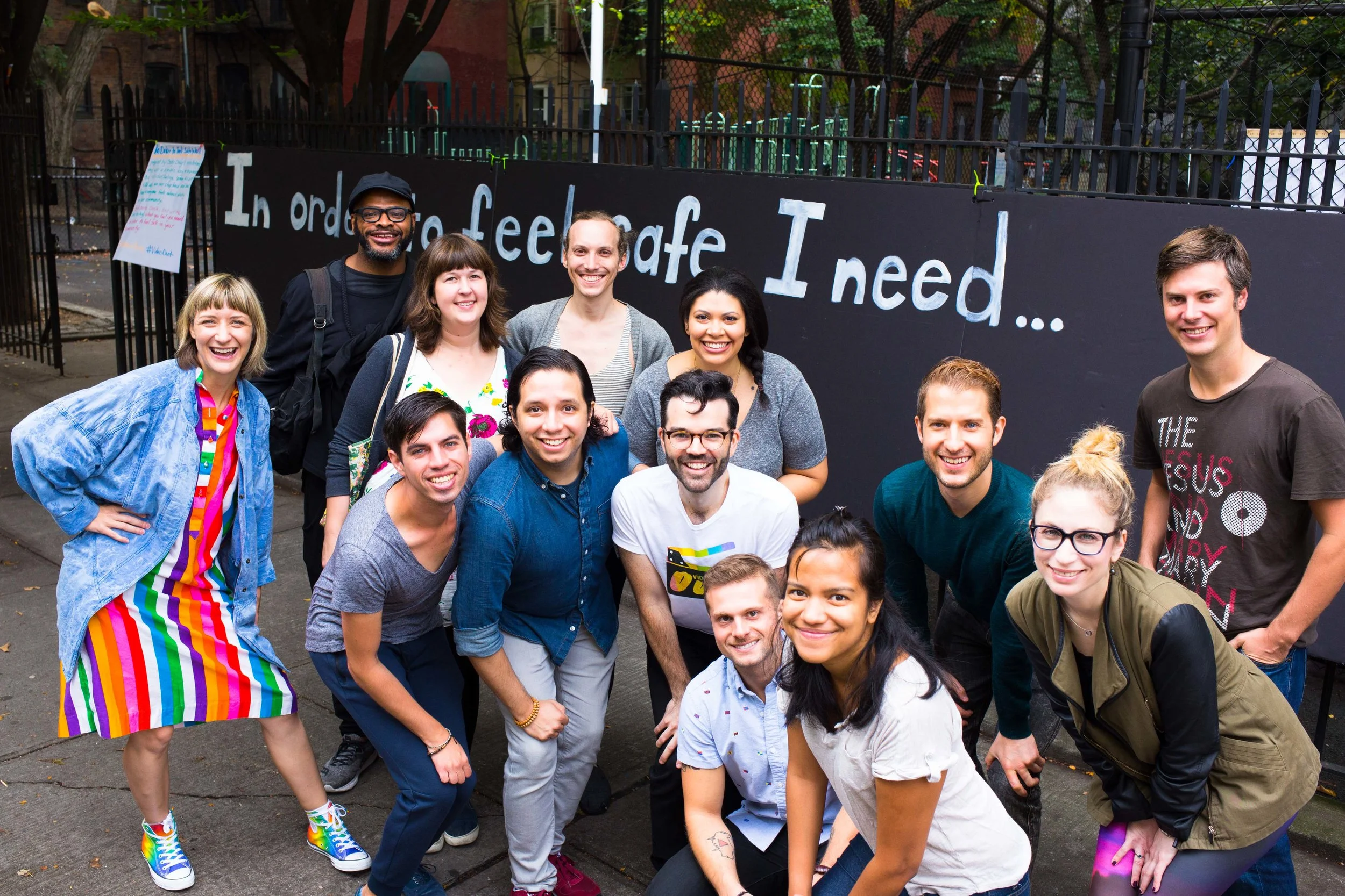 Volunteers at the inaugural Kindness Party in Williamsburg, Brooklyn. October 2017.