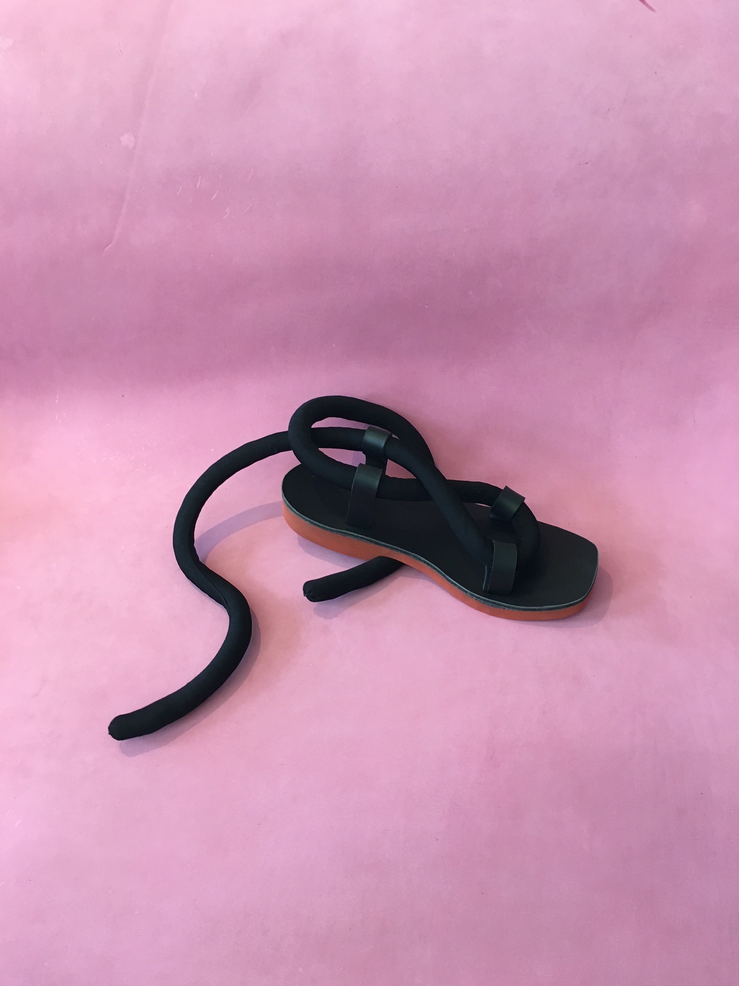 BLACK ROPE SANDALS - SIZE 8 — Rachel Sees Snail Shoes