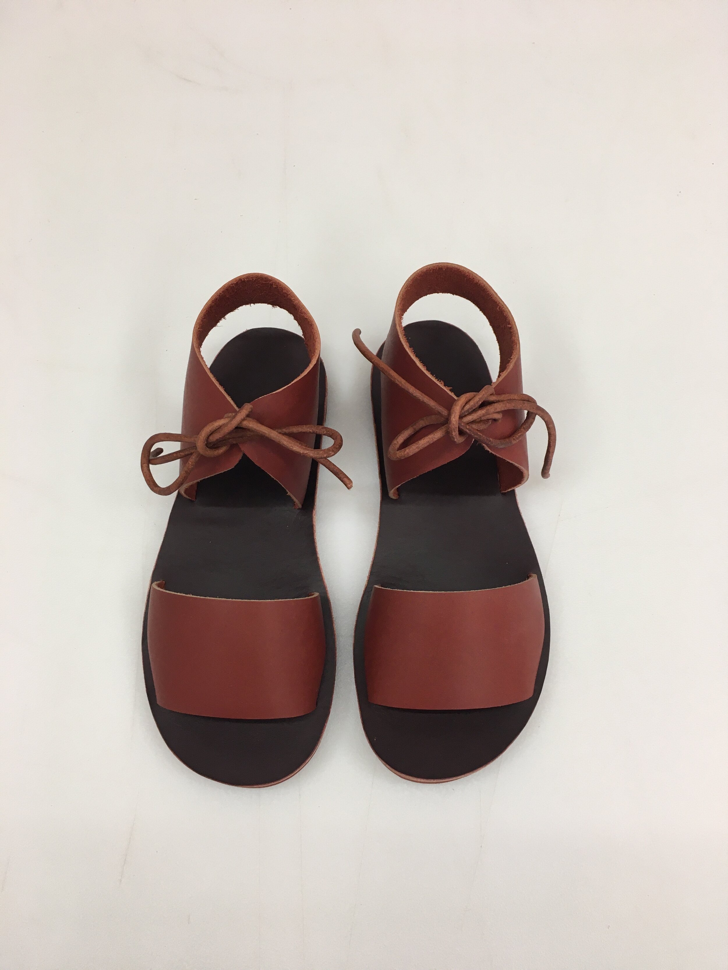 REDWOOD TYING SANDALS — Rachel Sees Snail Shoes