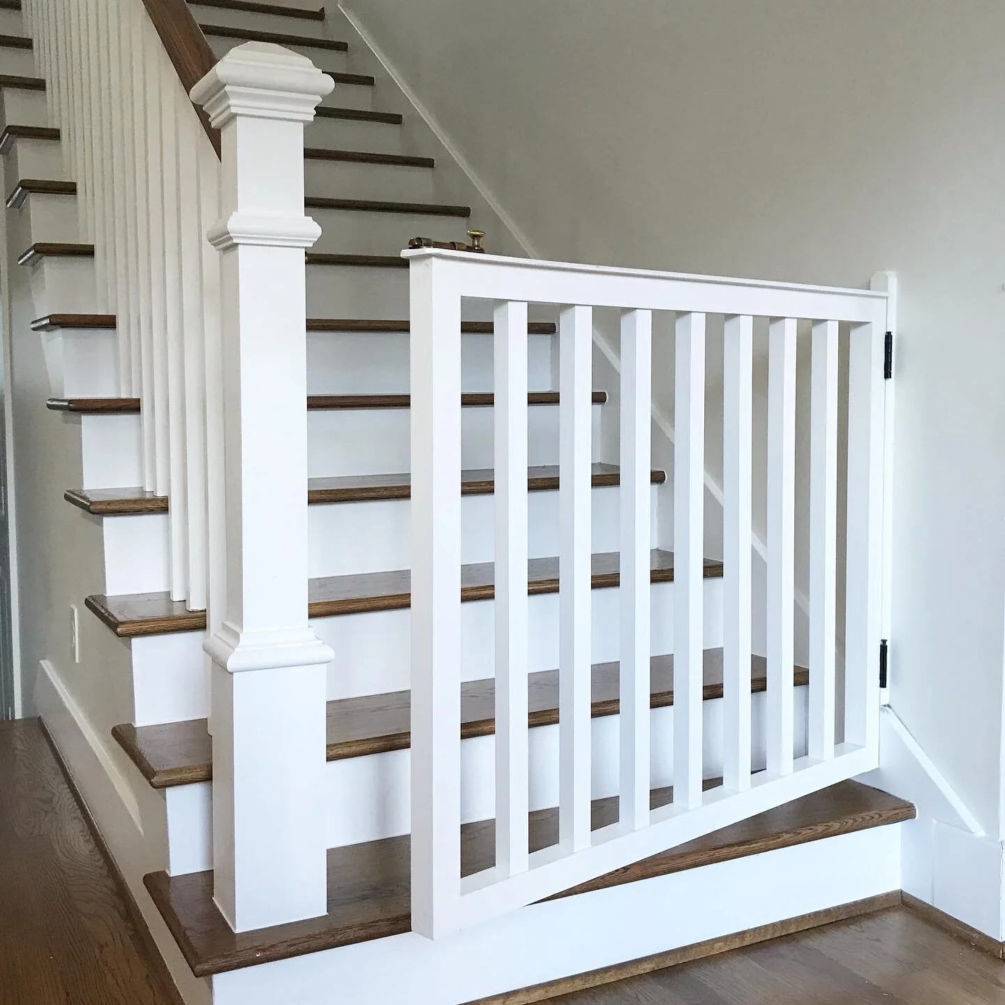 Details make all the difference.  Here is a custom baby gate designed to integrate with this clients new addition.  #karibrowndesign #houstoninteriordesign #designhouston #babygate