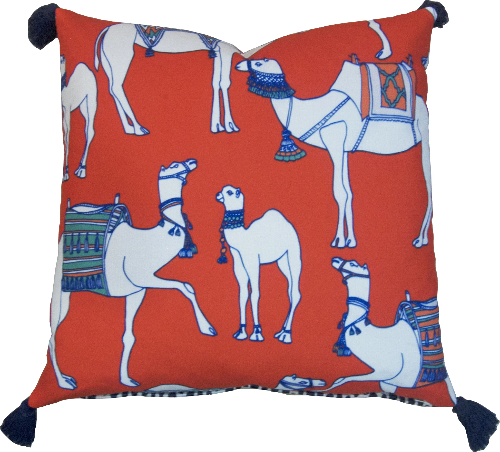 Coco Camel Pillow in Firenze w/ Tassels