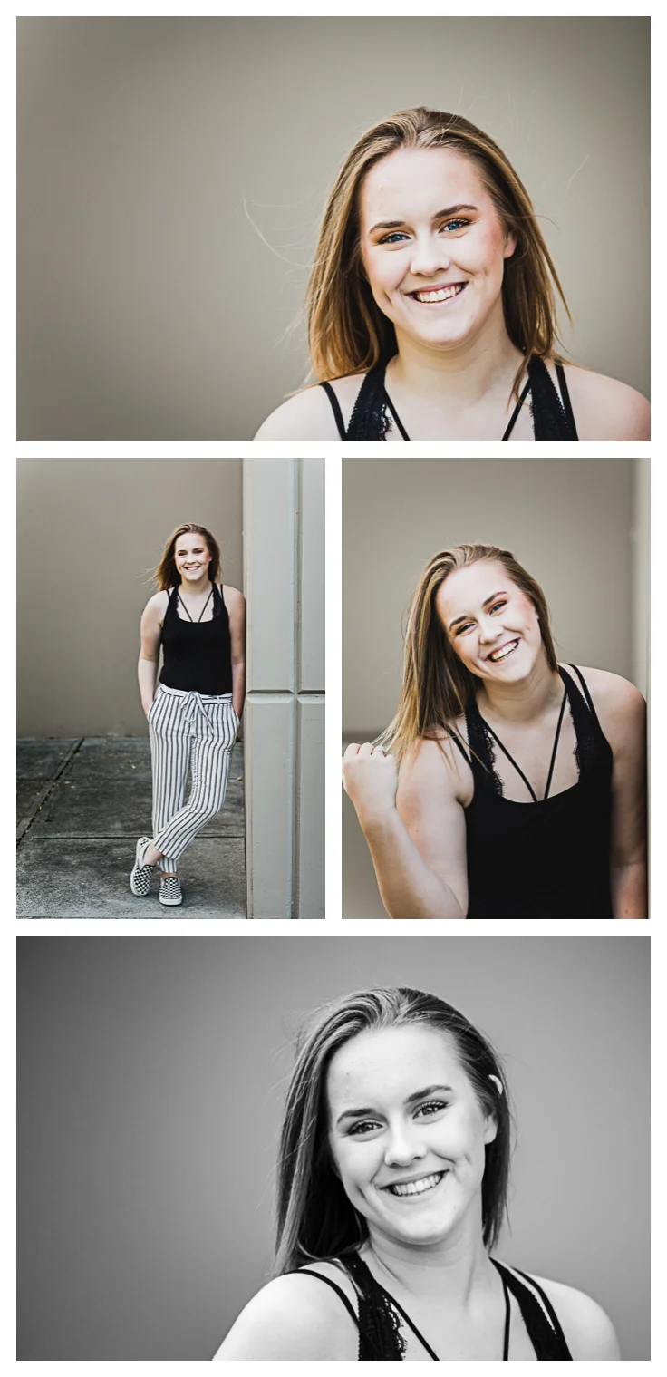 Teen Senior photographs at highschool.
