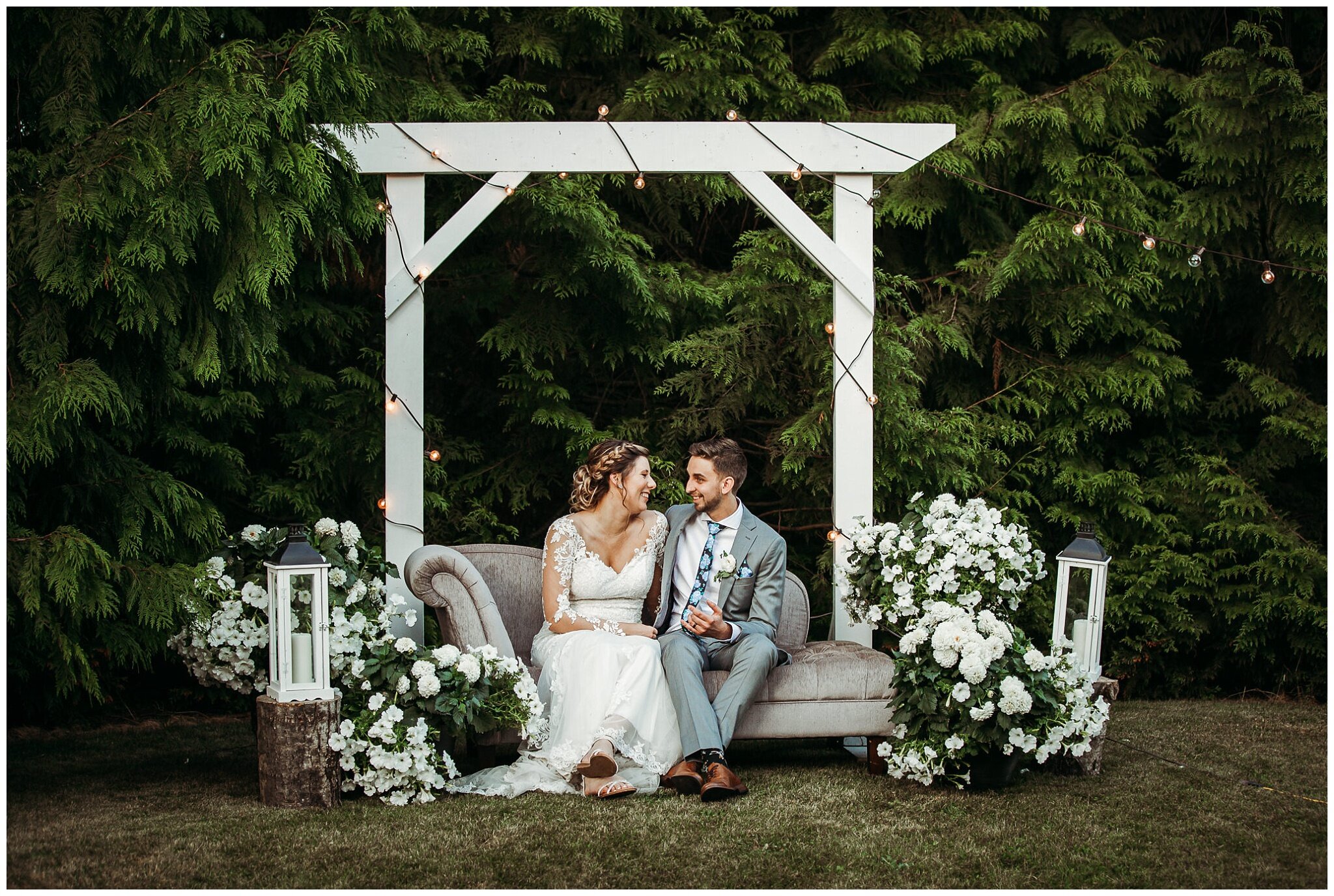 Outdoor summer wedding at Eighteen Pastures Golf Course Wedding Venue Abbotsford and Mission Photography