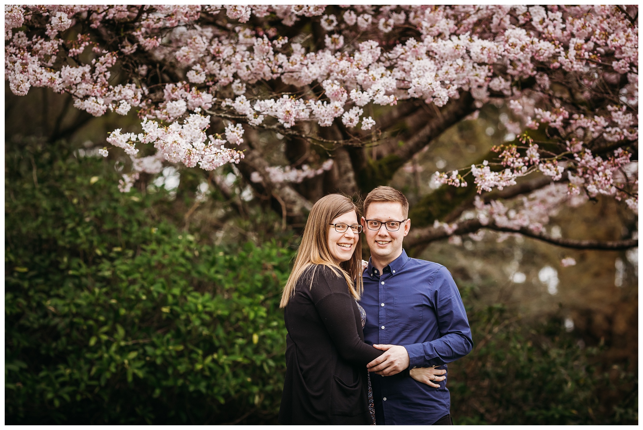 Queen Elizabeth Park Spring Engagement Photography Cherry Blossom Photos Couple Romantic_0002.jpg