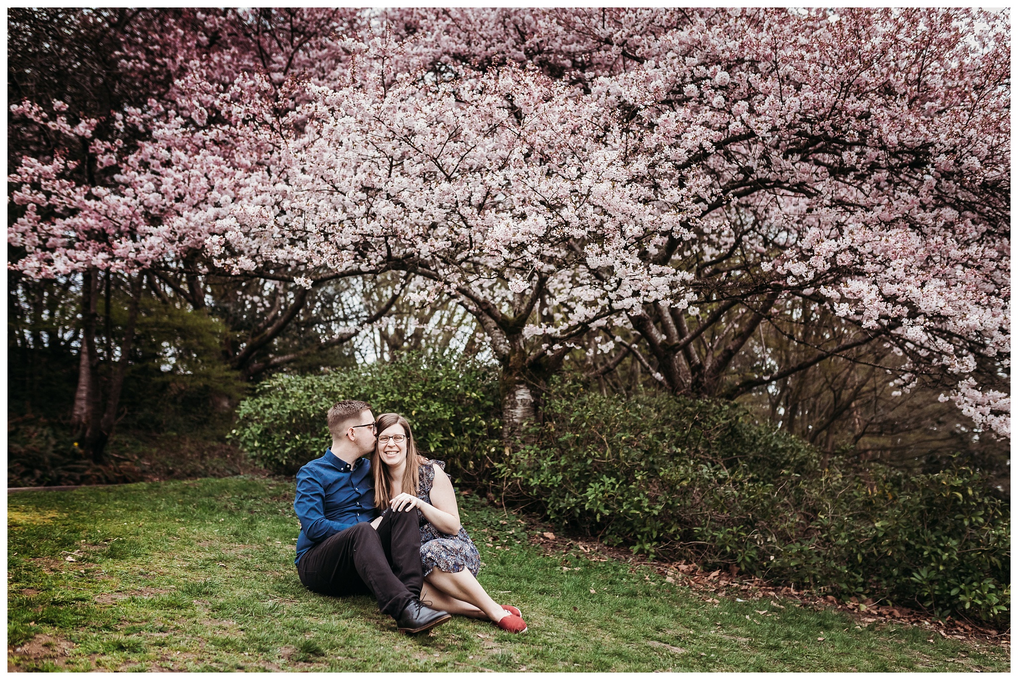 Queen Elizabeth Park Spring Engagement Photography Cherry Blossom Photos Couple Romantic_0009.jpg