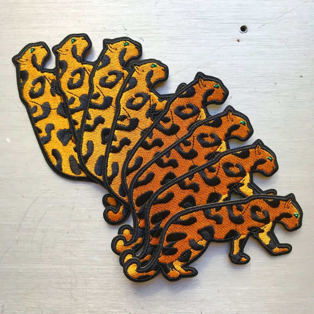 Lily Cheetah Leopard Print Heart Iron On Patch Applique Sewing Notion by  piece 
