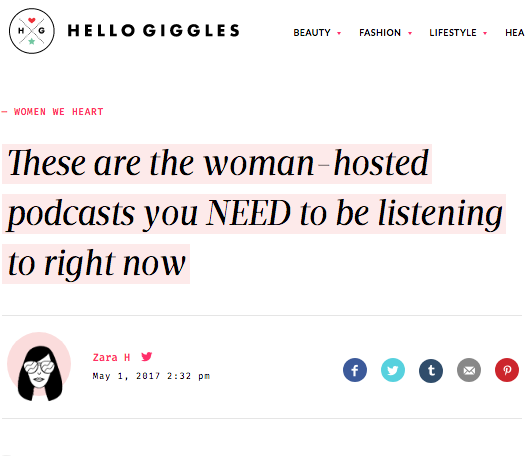 HELLO GIGGLES // PODCAST FEATURE