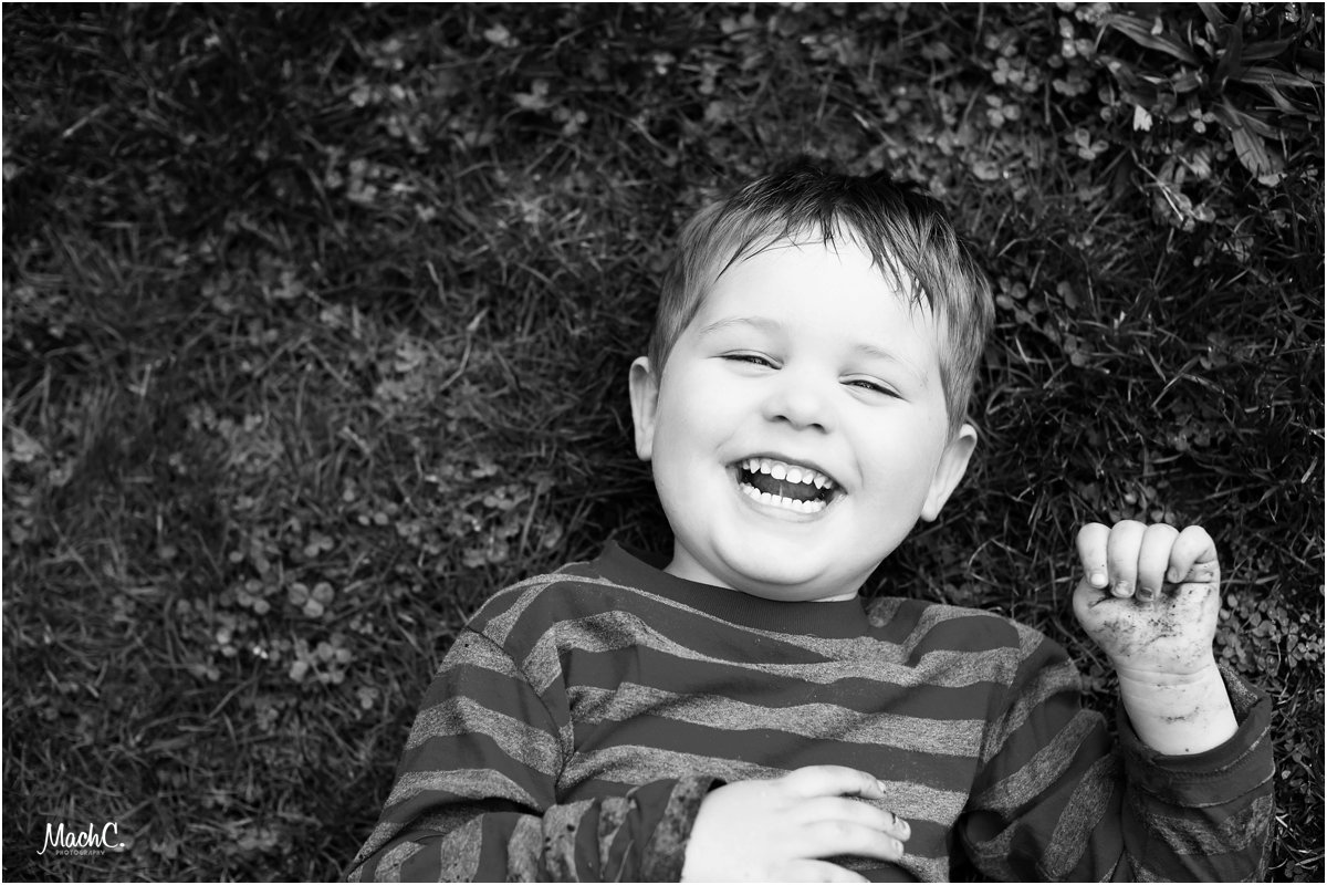 Black & white and laughing all over. The dirt on his hand - a clear sign we were having fun. 
