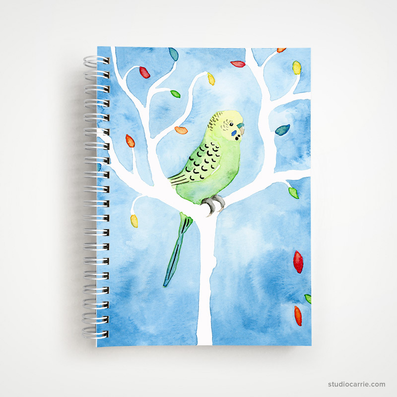 Parakeet Notebook by Studio Carrie