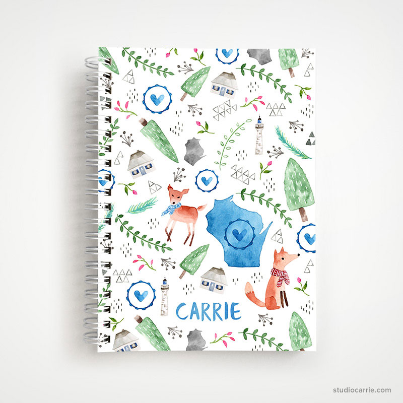 Wisconsin Outdoors Notebook by Studio Carrie