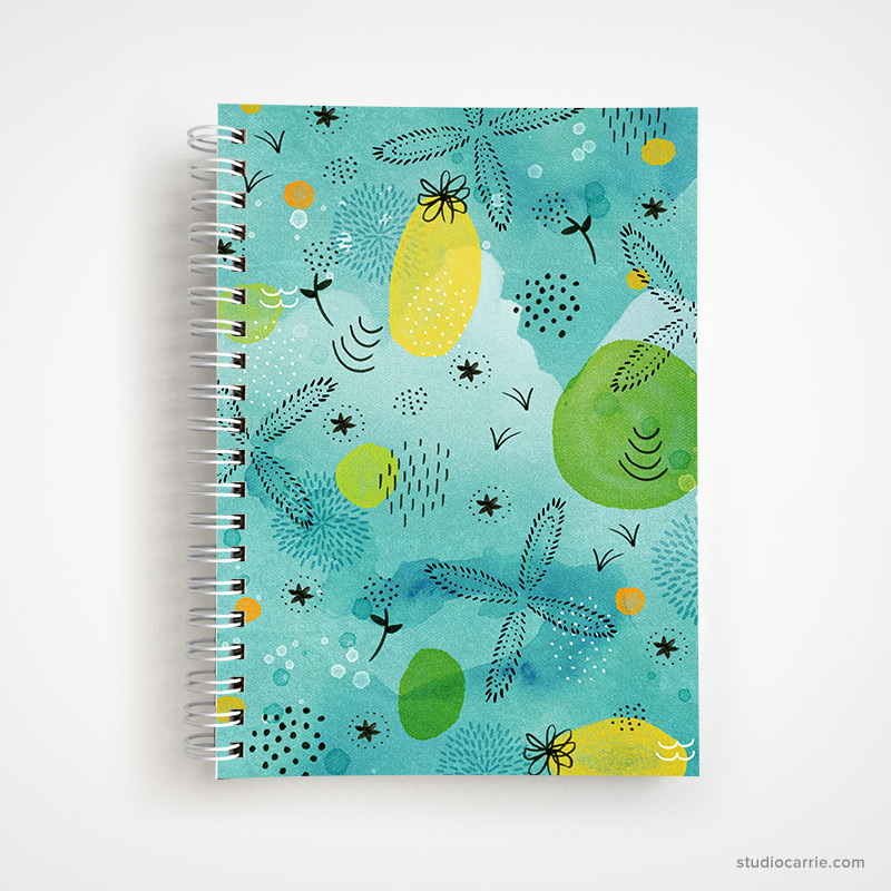 Just Beachy Abstract Notebook by Studio Carrie