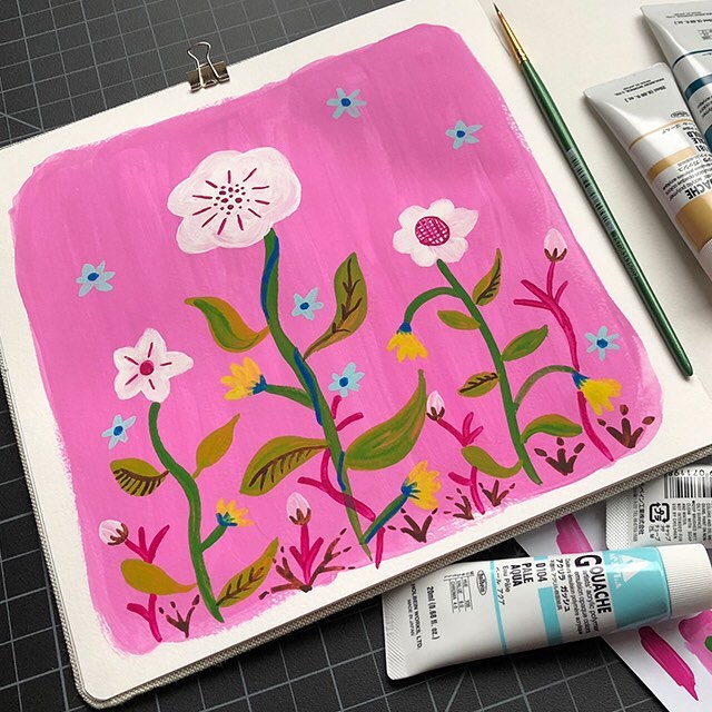 Currently dreaming of Spring. Also, treated myself to some yummy new paints. #paintsketch

#sketchbook #illustrator #painting #floralart #livecreatively #studiocarrie