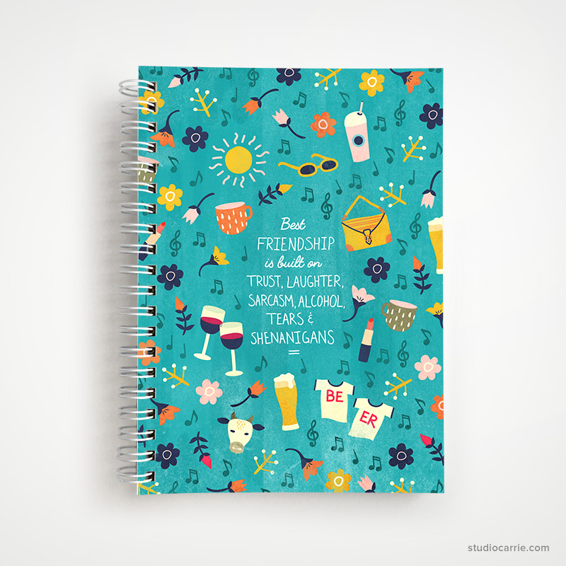 Best Friendship Notebook by Studio Carrie