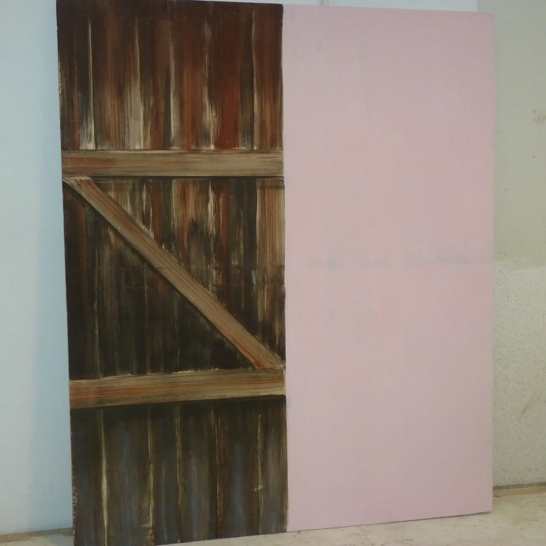 Rotted wooden gate texture sample.