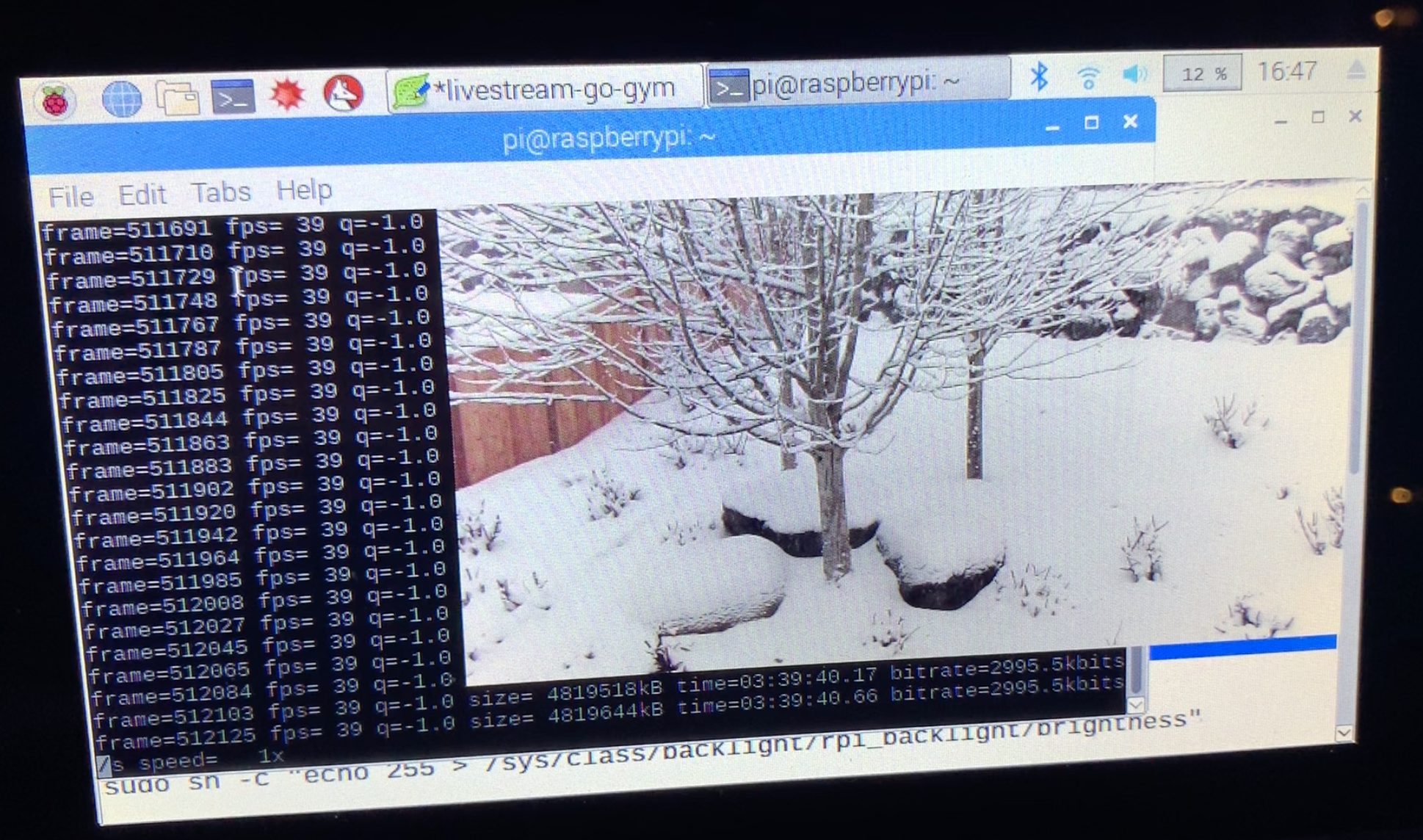 Finishing up a 4 hour live stream capturing a big snow fall we had in February 2019.