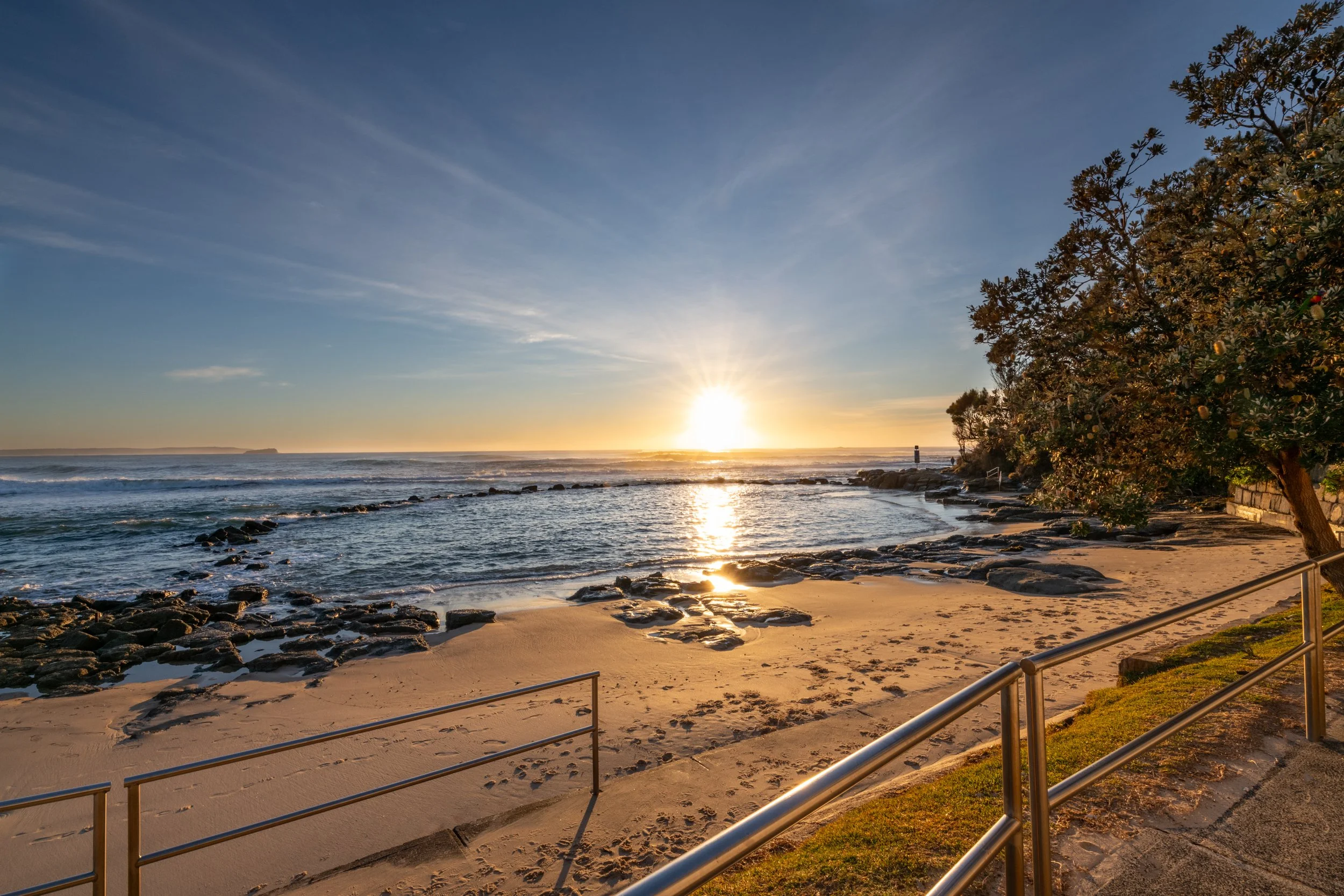 Sunrise over the Rockpool.