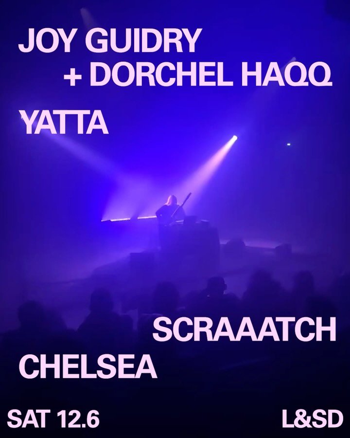 𝙹𝚘𝚢 𝙶𝚞𝚒𝚍𝚛𝚢 + 𝙳𝚘𝚛𝚌𝚑𝚎𝚕 𝙷𝚊𝚚𝚚, 𝚈𝚊𝚝𝚝𝚊, 𝚂𝚌𝚛𝚊𝚊𝚊𝚝𝚌𝚑, 𝙲𝚑𝚎𝚕𝚜𝚎𝚊
Sat, Dec 6th / bit.ly/ambientinmovement or link in bio

@piquenique.nyc &amp; @jaidrecords present an evening of ambient in movement, evolving from stillnes